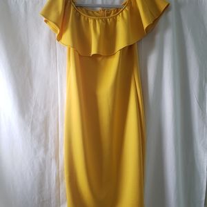 Above the knee yellow size large dress